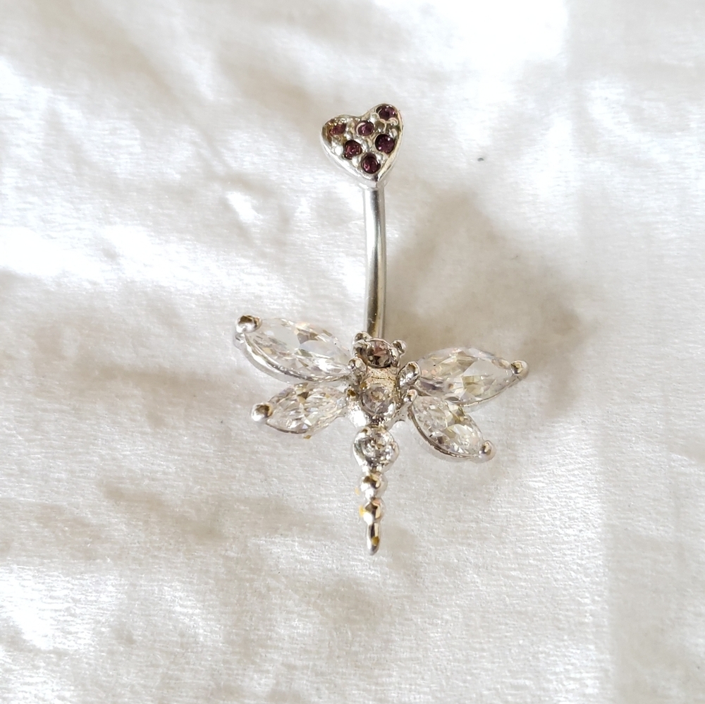Body piercing dragonfly ornament Swarsky